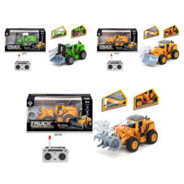 249621 Бульдозер 6182BGM радіо/к,будтехніка,світ, рухл.деталі,гумові колеса,3 види.бат.кор. 22-10,5-10см