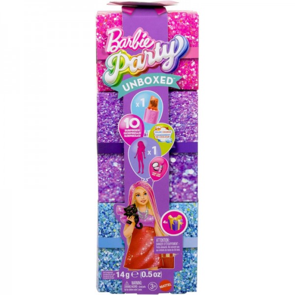 242279 Лялька Barbie "Party Unboxed" серії "Бьюті-вечірка" у рожево-червоних тонах