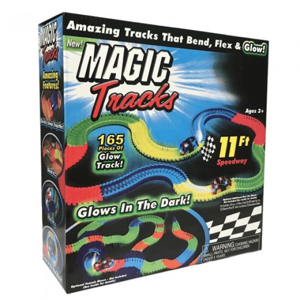 36257 Конструктор MAGIC TRACKS №2 165 деталей,гнущийся трек, гоночная трасса,свет.в темноте