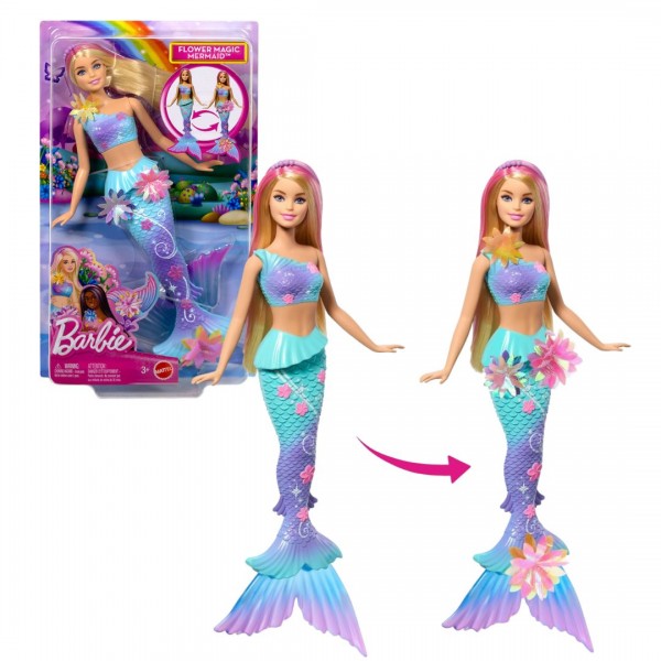 228329 Лялька-русалонька "Квіткова магія" серії "Фантастичний світ" Barbie — блондинка
