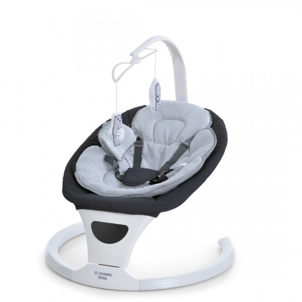 249638 Заколисуючий центр ME 1175 SOUL Medium Gray  пульт, 5швидк.,таймер,12 мелодій, BT, APP,сенсор,сірий