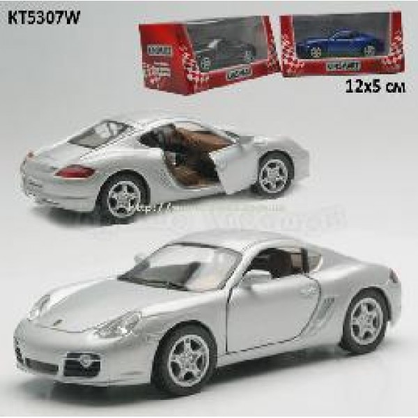 178604 Машина метал."Kinsmart" KT5307W (96шт/4)"Porsche Cayman S" в кор. 16*8,5*7,5см