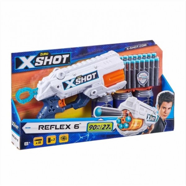 210168 X-Shot Швидкострільний бластер EXCEL Reflex 6 (16 патронів), арт. 36433Z