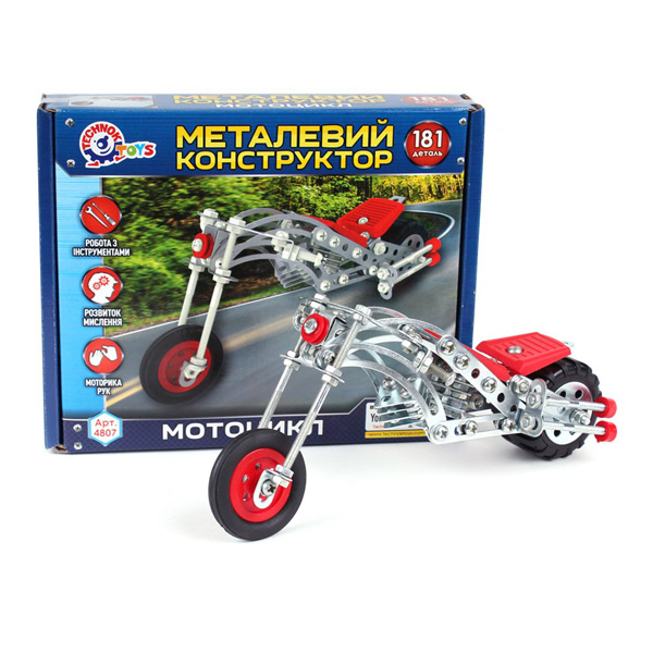 39218 Конструктор металевий "Мотоцикл ТехноК", арт.4807