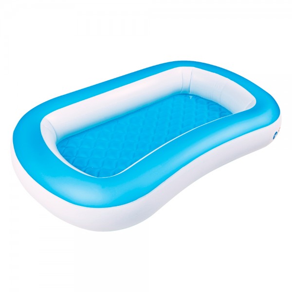 249588 Басейн дитячий 17219 надувний, 163х103,5х25см, 100л, надувне дно, блакитний, 2-6 років