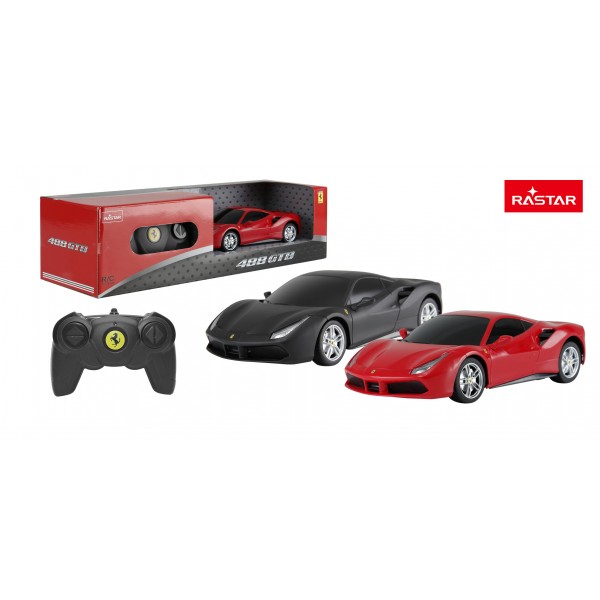 261810 Машина 76000 Ferrari, 1:24, р/к 2.4GHz, гумові колеса, 2 кольори, бат., кор.