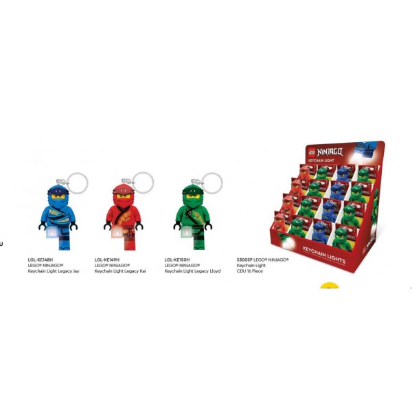 219133 Брелок 53005P LEGO, Ninjago, фігурка, ліхтарик, бат. (табл.), 16 шт. в диспл., 22-20-15,5 см.
