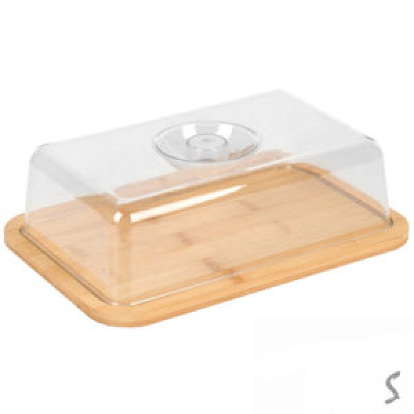 247078 Блюдо бамбук з ковпкаком 26*19*8см R35830