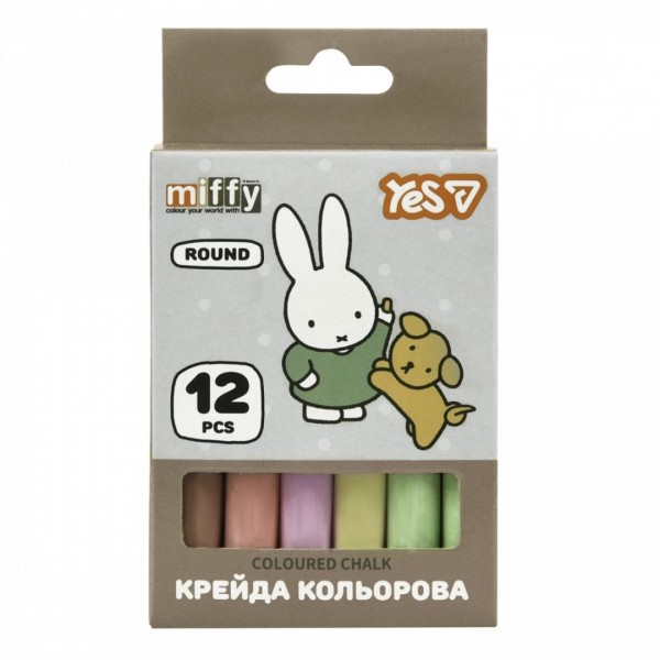 251187 Крейда кольорова Yes "Miffy" 12 шт, кругла