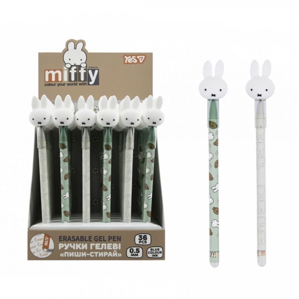 251272 Ручка гелева пиши-стирай Yes "Miffy" 0,5 мм, синя