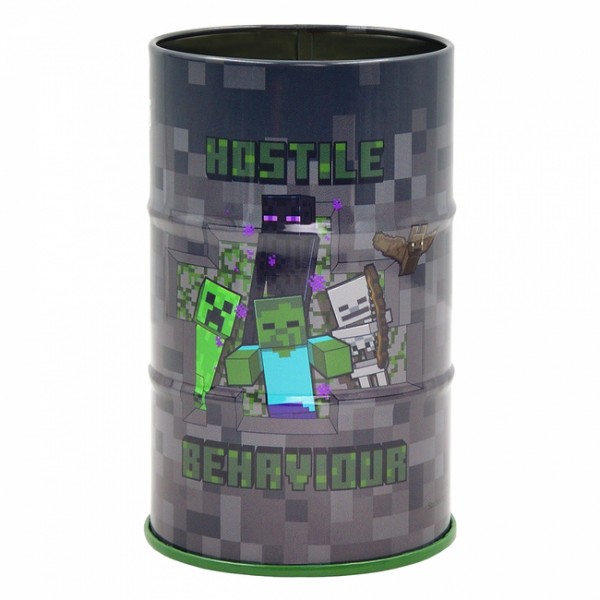 227969 Стакан-підставка бочка Yes "Minecraft" метал, сірий