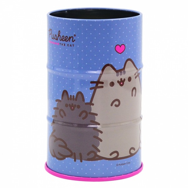 227970 Стакан-підставка бочка Yes "Pusheen" метал, блакитний