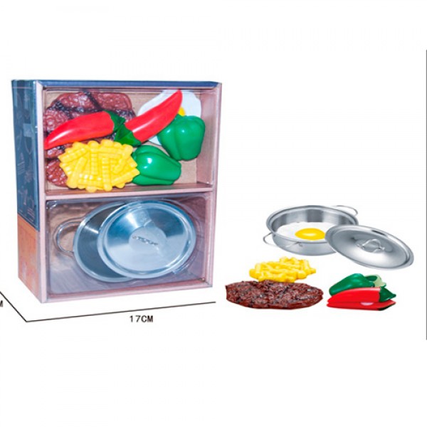 115374 Посуд YH2018-1B каструля, мет., продукти (на липучці), кор., 18-25-10,5 см.