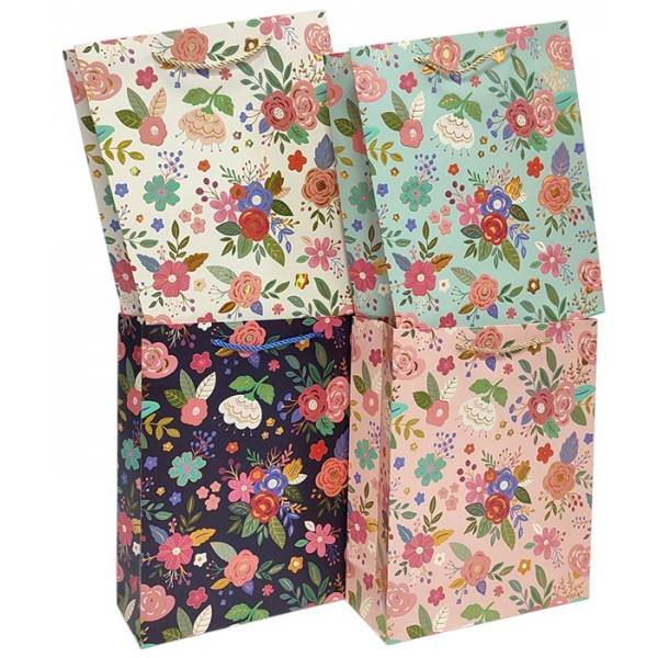 245012 Пакет 26*32*10см паперовий "Квіткова ніжність", 12 шт в пак.
