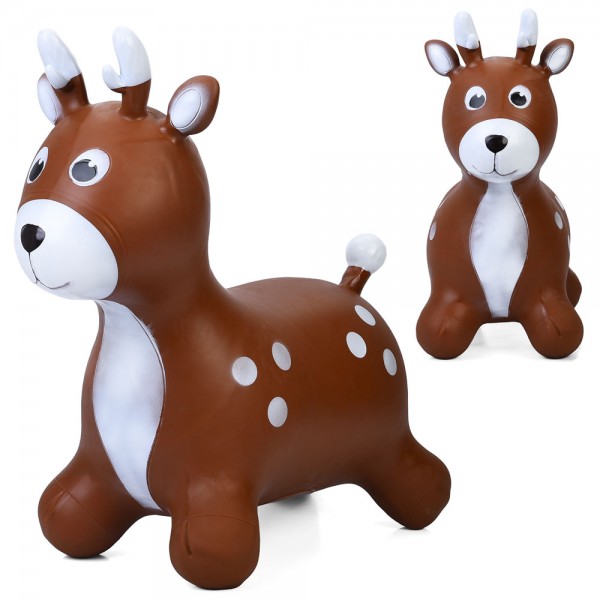 246974 Стрибуни-тварини MS 4482-1 олень, ПВХ, 1300 г, пак., 33-21-9см