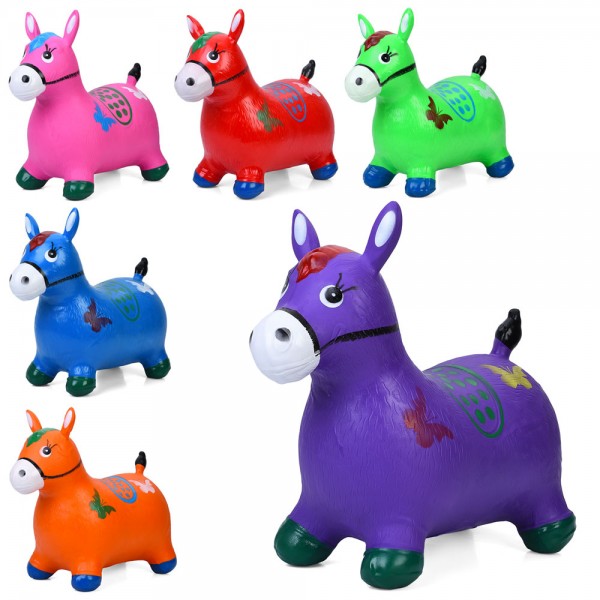 246996 Стрибуни-тварини MS 4842 конячка, 1300г, 6 кольорів, кул., 29-21-5см