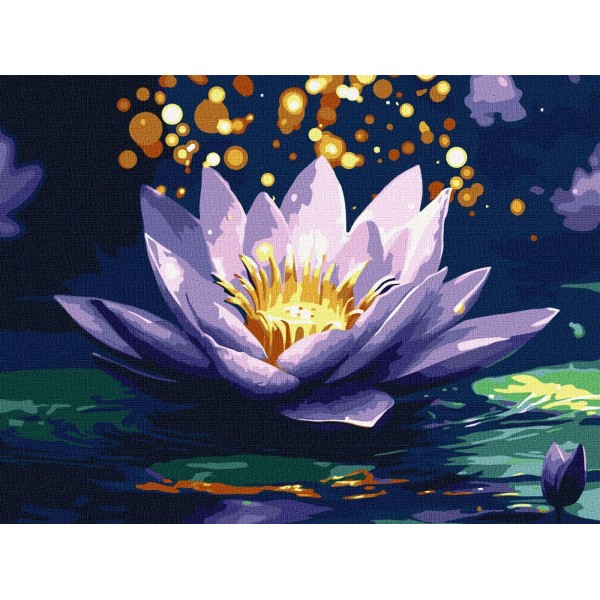 245312 Набір для розпису по номерах "Магічна лілія з фарбами металік extra" 30х40см