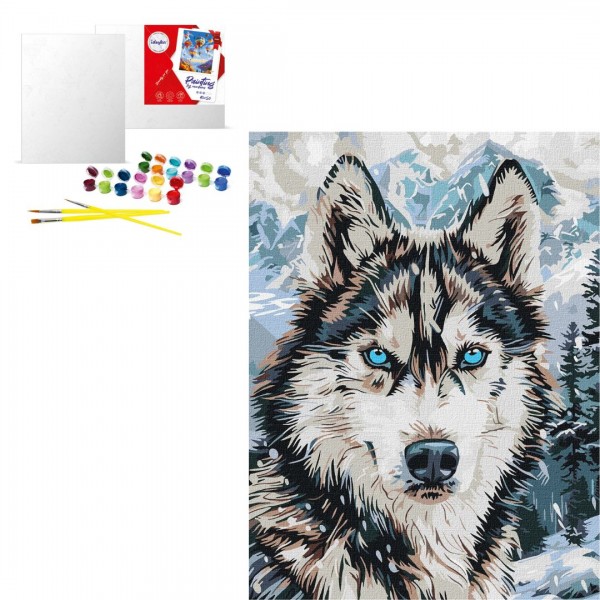 245318 Набір для розпису по номерах "Очі півночі" 30х40см