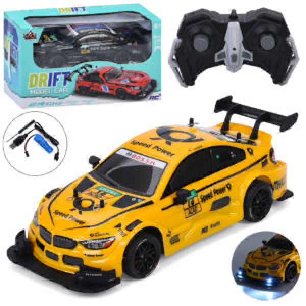 249659 Машина RQ3082 радіо/к2,4G, акум,1:16,корпус не б'ється,гумові колеса,світло,USB,2 кольори.кор