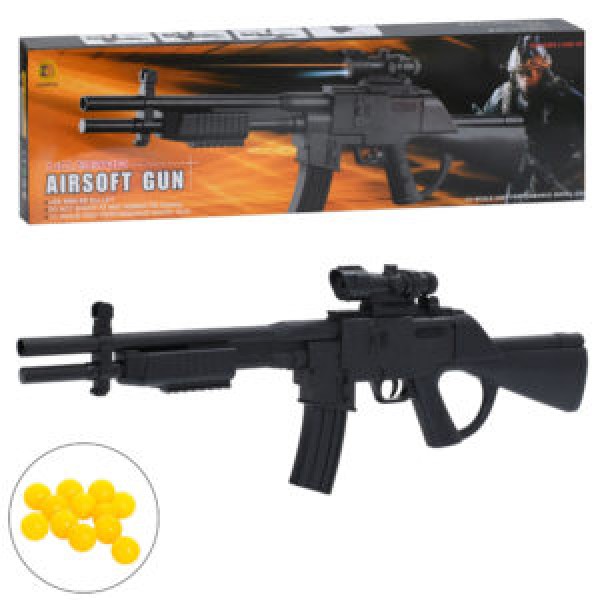 249453 Рушниця 1338B пластикові кулі, лазер, на бат(табл), в кор-ці, 83-24,5-6см