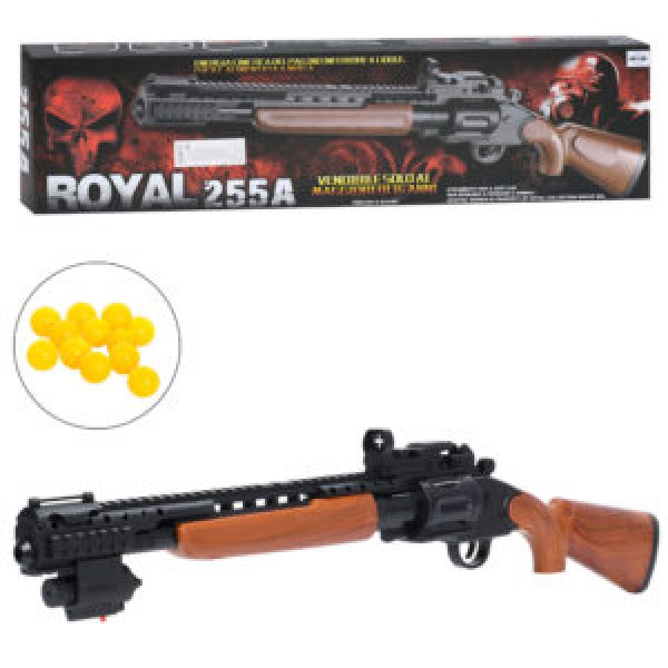 249454 Рушниця 255A пластикові кулі, лазер, на бат(табл), в кор-ці, 71,5-18,5-5,5см