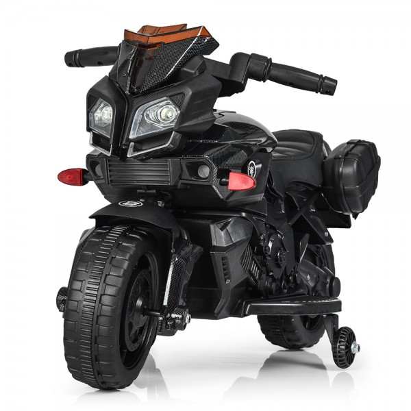 62909 Мотоцикл M 3832LS-2 1 мот. 20W, акум. 6V4AH, MP3, світло, шкіра, чорний