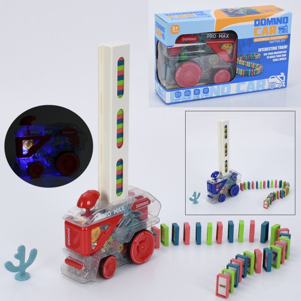 246368 Гра LT276B машина-доміно, їздить, світло, доміно 60шт, наліпки,2 кольори, кор., 26,5-16-7,5 см.