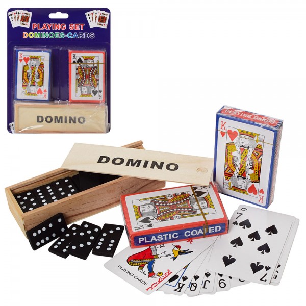 60815 Настільна гра A140 доміно (дерев.), карти 2 шт., лист, 18-23-4 см.