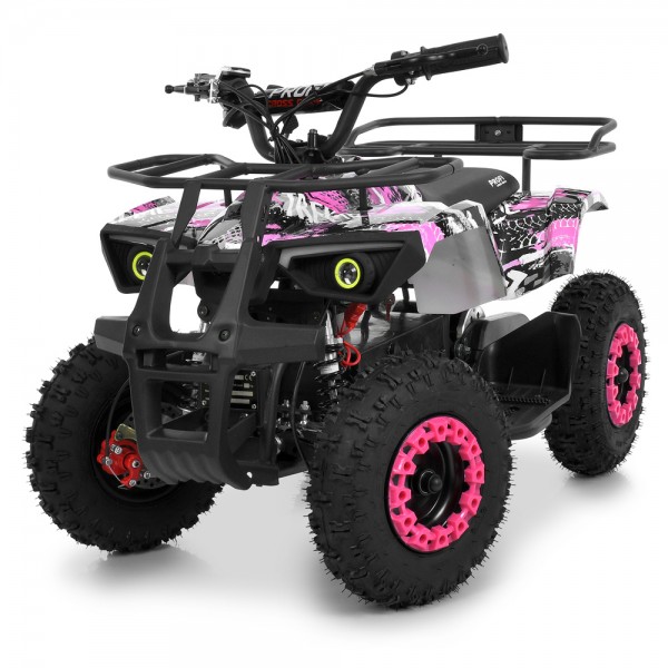 247204 Квадроцикл HB-ATV1000AS-8 мотор1000W, 3акум.12A/12V, швид.25км/год., до45кг., рожевий