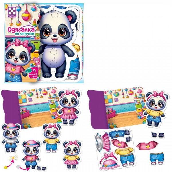 228400 Гра розвиваюча Vladi Toys з липучками "Пандочка" VT1320-05