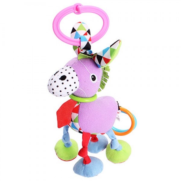 71298 Підвіска на коляску BEBEK BABY-0005-1 ослик, розтяжка, брязкальце, шарудить, пискавка, плюш, кул., 1