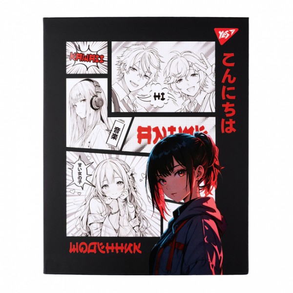 227922 Щоденник шкільний YES інтегральний Anime B&W, А5, 40 аркушів