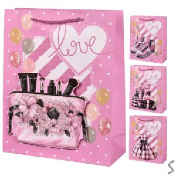 247298 Пакет подарунковий паперовий L "Love 3D" 30*41.5*12см R98484-L