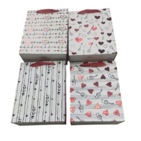 247299 Пакет подарунковий паперовий M "Music of love" 26*32*10см R33714-M