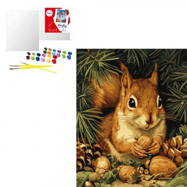 245324 Набір для розпису по номерах "Білочка та горішки" 40х50см