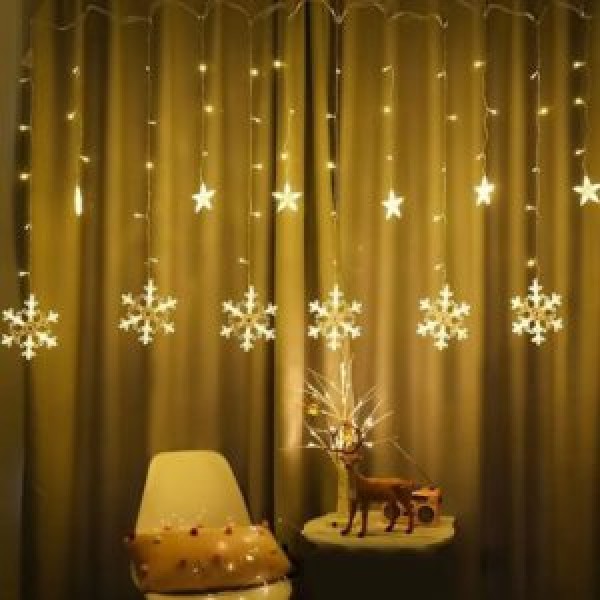 158585 Гірлянда-фіранка світлодіодна "Snowflakes" 2.5*0.85м 120led R92652