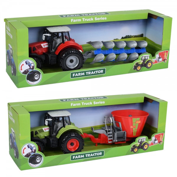 248996 Трактор 8803E-2-8 інерц,з причепом,сільськосподарська техніка,рухливі деталі,2 види,кор.,51-17,5-14,