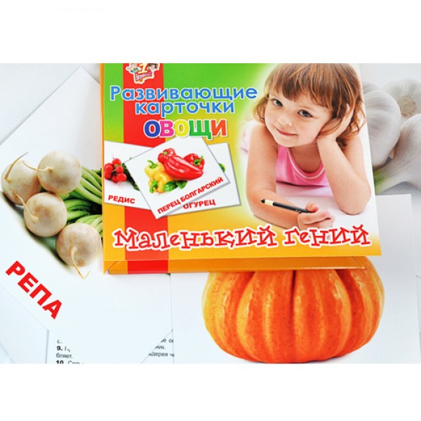 40912 Набір дитячих карток "Овочі", 15 шт у наборі (рос)