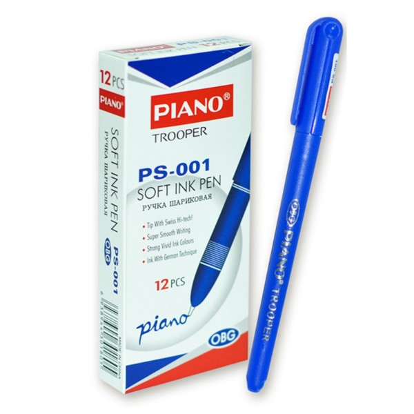257899 Ручка масляна, синя PS-001, Piano