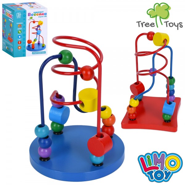 247867 Дерев’яна іграшка Лабіринт MD 0759на дроті, 16см, 2 види, в кор-ці, 13-18-13см