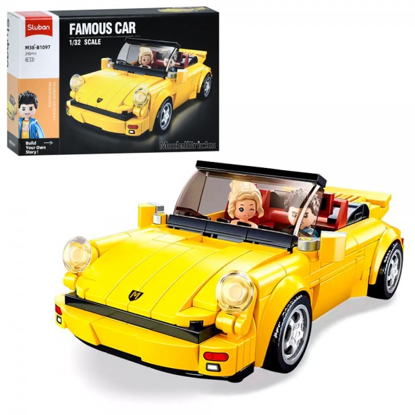 233631 Конструктор SLUBAN M38-B1097 машинка, 1:32, 290 дет., фігурки, кор., 30-19-7 см.
