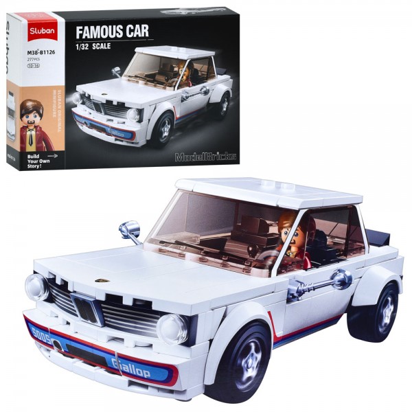 233633 Конструктор SLUBAN M38-B1126 машинка, 1:32, фігурка, 277 дет., кор., 30-19-7 см.