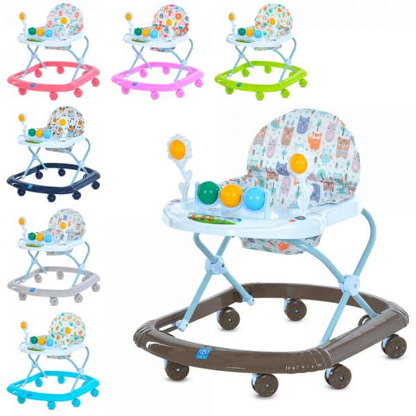 233628 Ходунки M 5033-1 мікс видів, колеса 8 шт., муз.