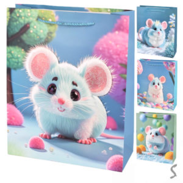 241349 Пакет подарунковий паперовий S "Hamster 3D" 18*23*9см., R34518-S