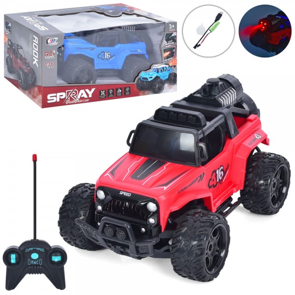 150512 Джип SBY163-4A радіокер., акум., 1:16, пара, гум. колеса, 2 кольори, USB, світло, кор., 30-15,5-14см