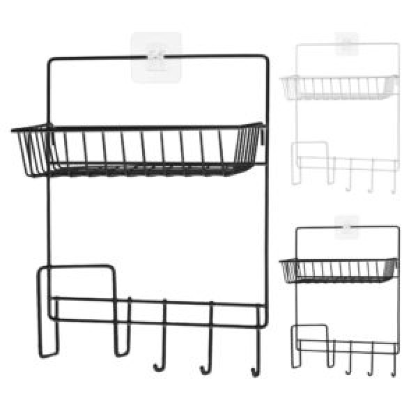 154925 Полиця настінна 2яр 2гач 25*14*34см TD01345/M50257