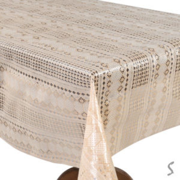 255035 Клейонка ПВХ Lace бежева 1.37*20м MA-5750