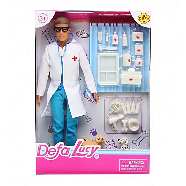 123707 Кукла "Defa Lucy" ветеринар с аксессуарами (муж) 