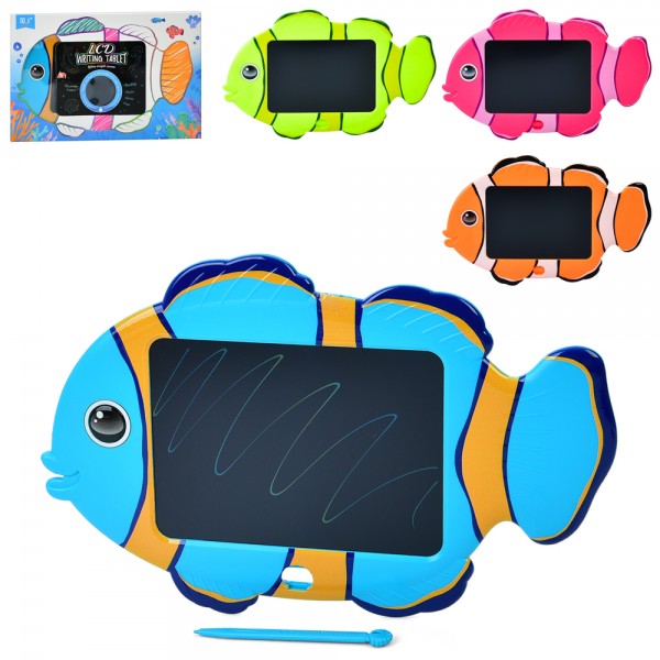247721 LCD планшет X6 8 дюймів, рибка, кольоровий, 4 кольори, бат.(табл), кор., 33,5-21,5-1 см.