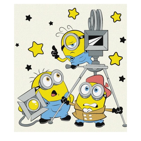 261460 Набір для розпису по номерах для дітей UN "Minions: Зйомки фільму" 25х25см